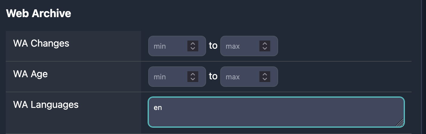 Wayback Machine content language