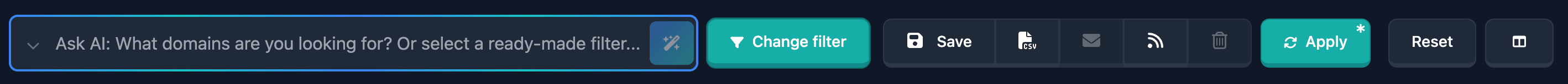 Filter controls in Karma.Domains