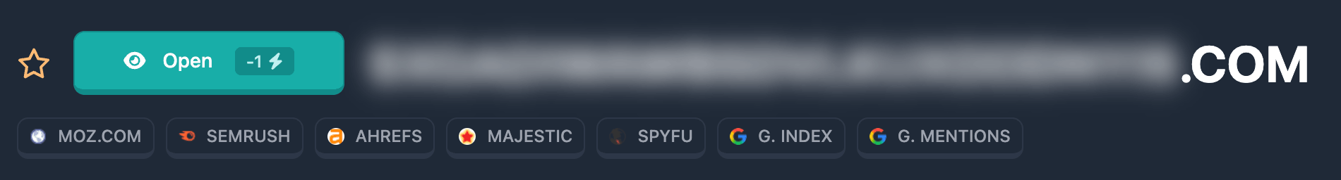 Page header in demo mode in the Karma.Domains report