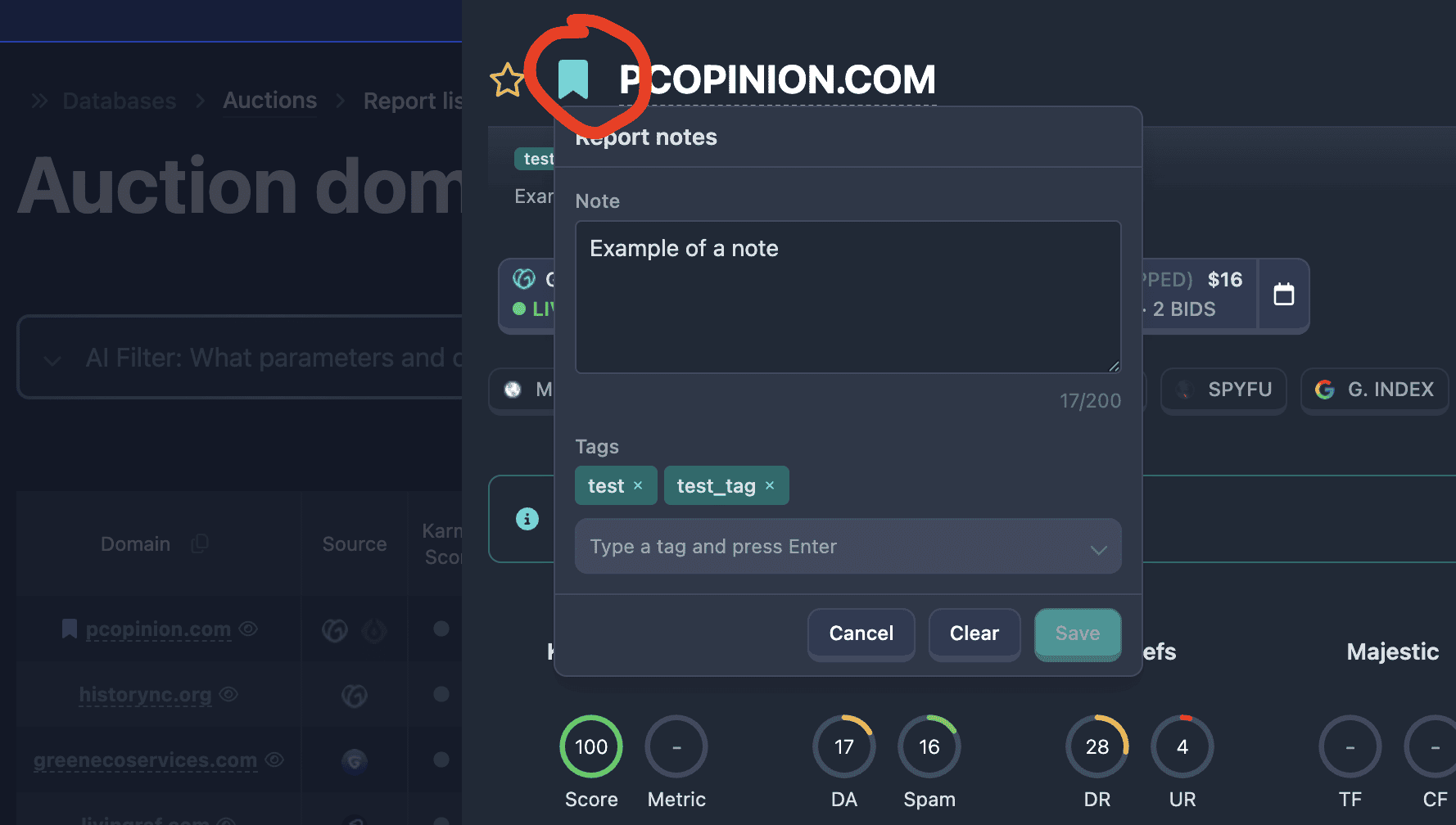 Karma.Domains report print preview