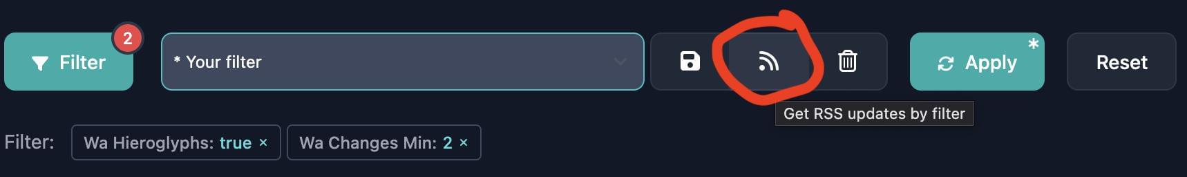 RSS Filters