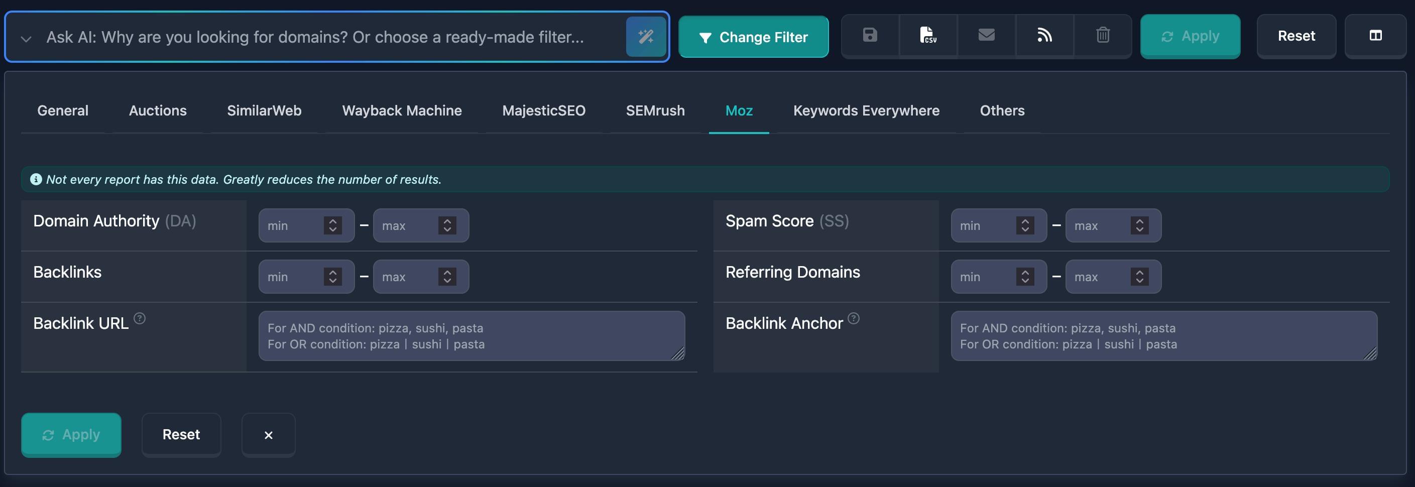 DA, anchors and backlinks