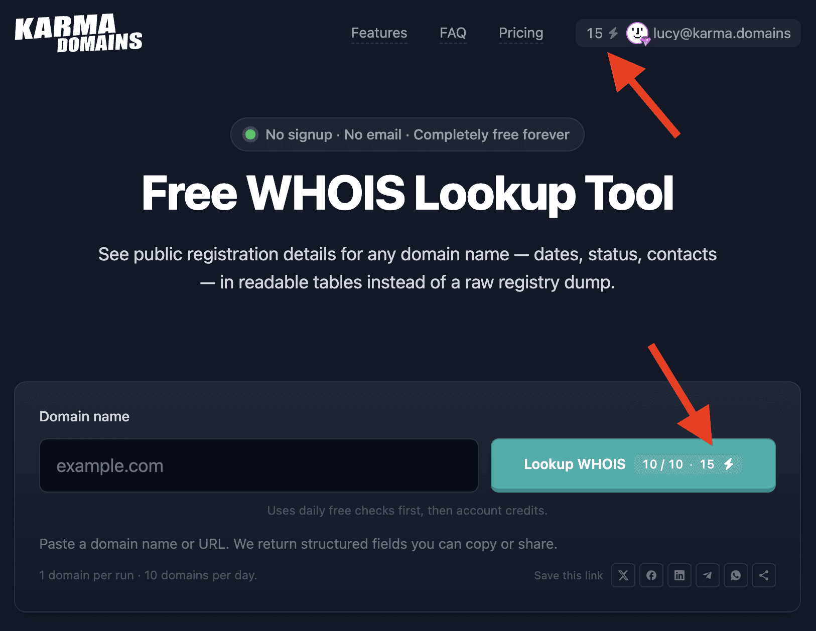 เครดิตบน free tools